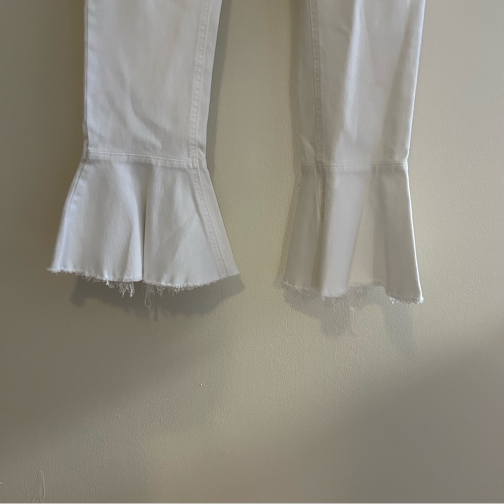 Mother White Flare Jeans The Cha Cha Fray Glass Slipper Bell Bottom Denim 26 - Picture 4 of 14